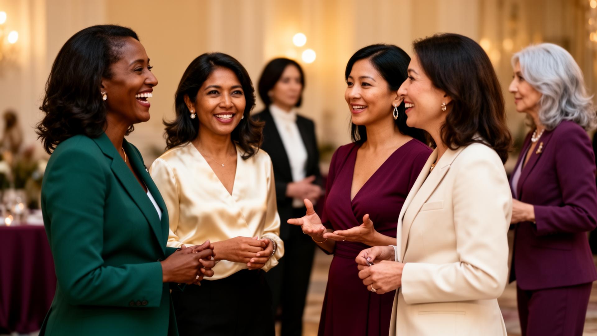 Women business leaders in conversation at an IWCCF chamber event in Orlando